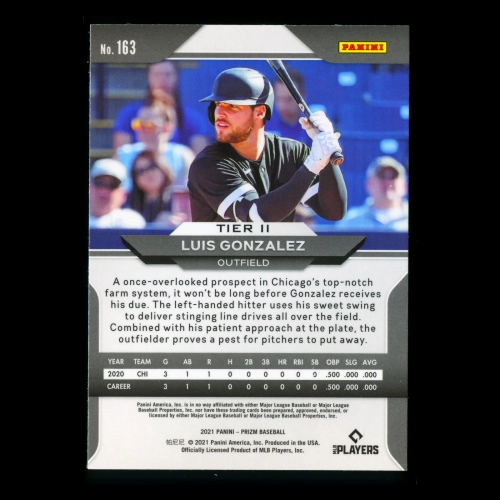 Luis Gonzalez RC 2021 Prizm Rookie White Sox