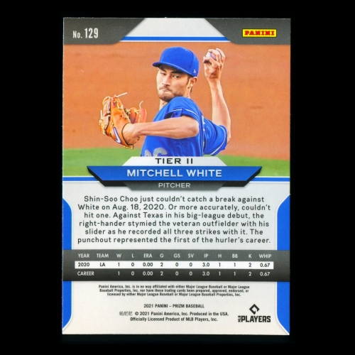 Mitchell White RC 2021 Prizm Rookie Dodgers
