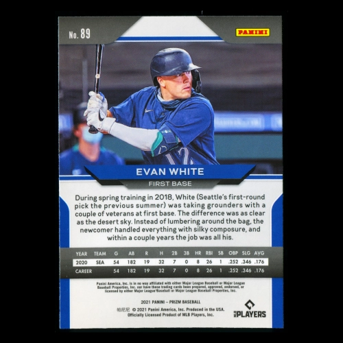Evan White RC 2021 Prizm Rookie Mariners