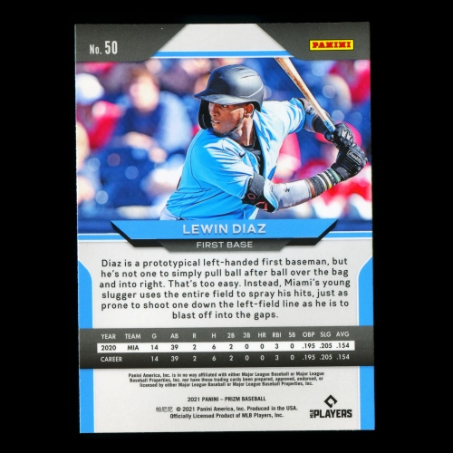 Lewin Diaz RC 2021 Prizm Rookie Marlins