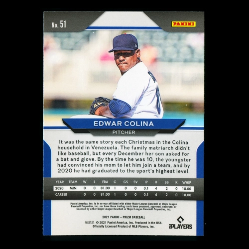 Edwar Colina RC 2021 Prizm Rookie Twins