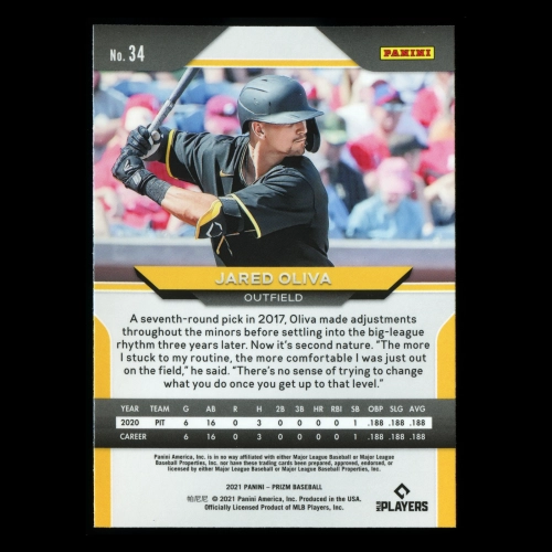 Jared Oliva RC 2021 Prizm Rookie Pirates