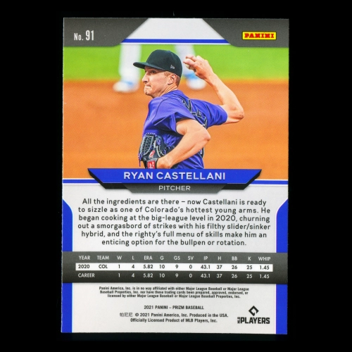 Ryan Castellani RC 2021 Prizm Rookie Rockies