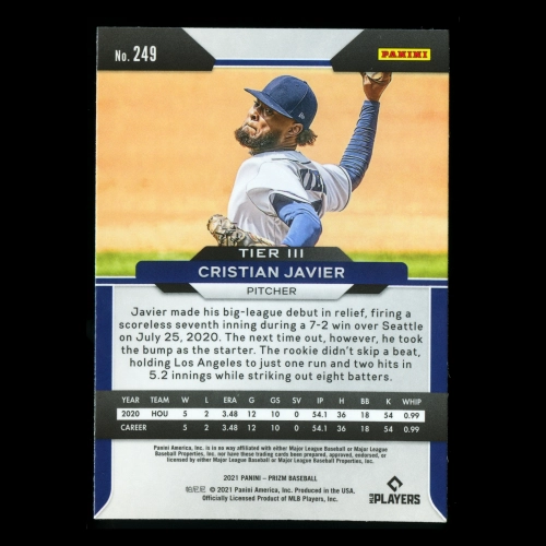 Cristian Javier RC 2021 Prizm Rookie Astros