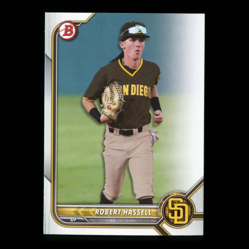 Robert Hassell 2022 Bowman Prospects Padres