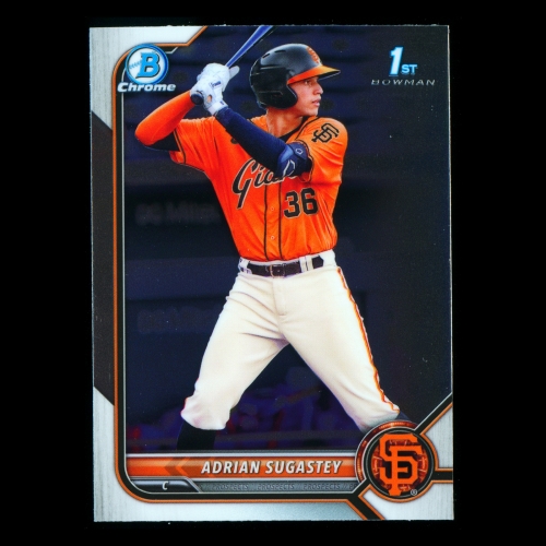 Adrian Sugastey 2022 Bowman Chrome 1st Bowman Prospects Giants