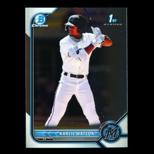 Kahlil Watson 2022 Bowman Chrome 1st Bowman Prospects Marlins
