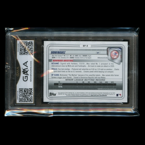 Jasson Dominguez 2020 Bowman Prospects 1st Bowman Yankees Gem MT 10