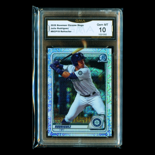 Julio Rodriguez 2020 Bowman Chrome Mega Prospects Refractor Mariners Gem MT 10