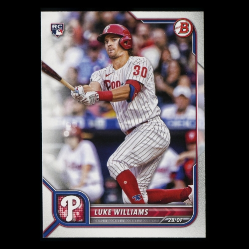 Luke Williams RC 2022 Bowman Rookie Phillies