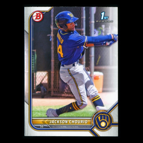 Jackson Chourio 2022 Bowman Prospects 1st Bowman Brewers