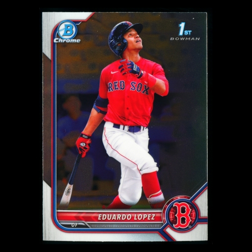 Eduardo Lopez 2022 Bowman Chrome Prospects 1st Bowman Red Sox