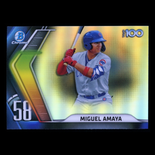Miguel Amaya 2022 Bowman Chrome Scouts Top 100 Cubs