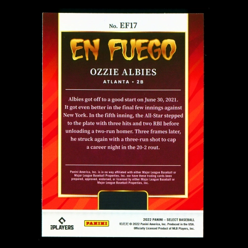 Ozzie Albies 2022 Select En Fuego Braves