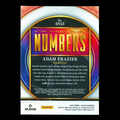 Adam Frazier 2022 Select Numbers Mariners