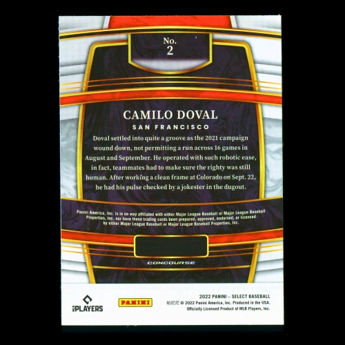 Camilo Doval RC 2022 Select Rookie Giants