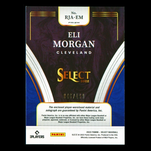 Eli Morgan RC 2022 Select Rookie Jersey Autographs Holo Guardians 046/199
