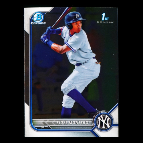Fidel Montero 2022 Bowman Chrome 1st Bowman Prospects Yankees