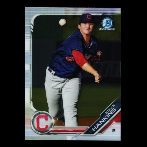 Ethan Hankins 2019 Bowman Chrome Prospects Indians