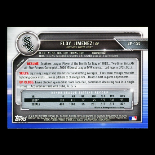 Eloy Jimenez 2019 Bowman Prospects White Sox