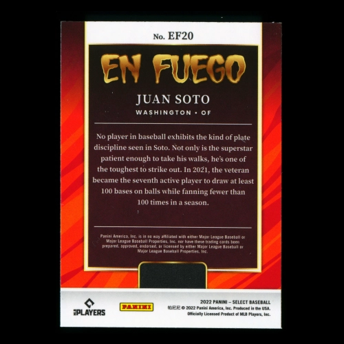 Juan Soto 2022 Select En Fuego Nationals