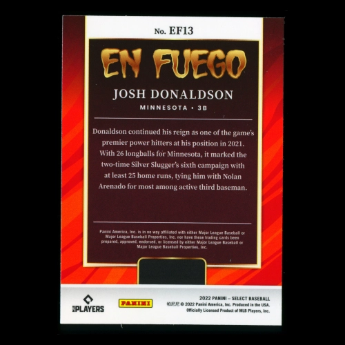 Josh Donaldson 2022 Select En Fuego Twins