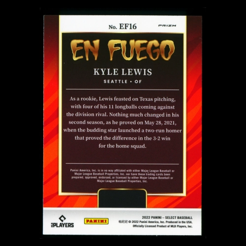 Kyle Lewis 2022 Select En Fuego Holo Mariners