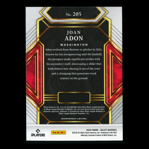 Joan Adon RC 2022 Select Rookie DMD Nationals