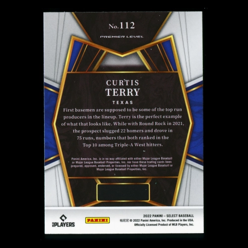 Curtis Terry RC 2022 Select Rookie PRM Rangers