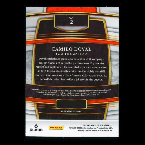 Camilo Doval RC 2022 Select Rookie Giants