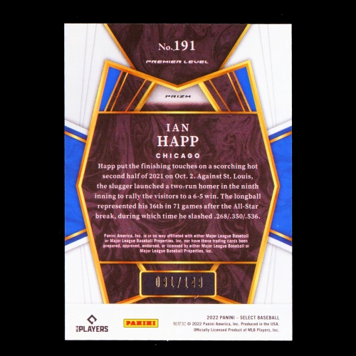 Ian Happ 2022 Select Light Blue PRM Cubs 091/149