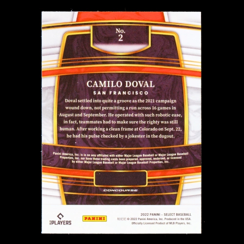 Camilo Doval RC 2022 Select Rookie Giants
