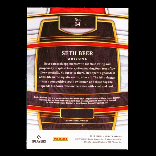 Seth Beer RC 2022 Select Rookie Diamondbacks