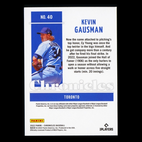 Kevin Gausman RC 2022 Chronicles Blue Jays