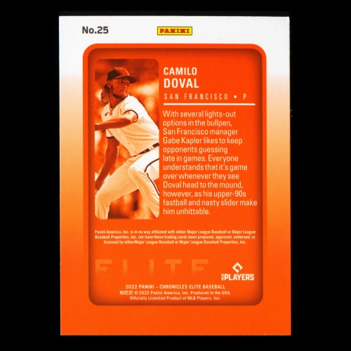 Camilo Doval RC 2022 Elite Rookie Giants