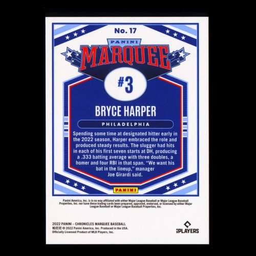 Bryce Harper 2022 Marquee Phillies