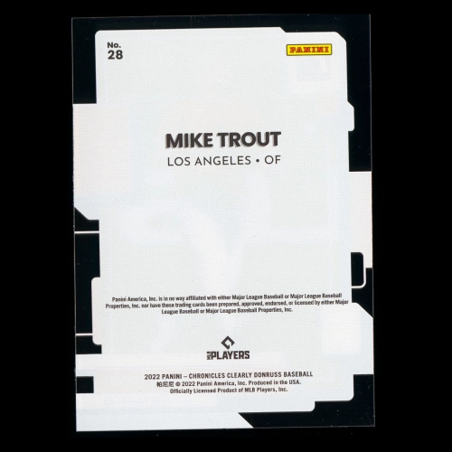 Mike Trout 2022 Clearly Donruss Angels