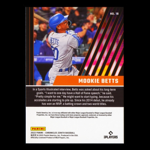 Mookie Betts 2022 Zenith Dodgers