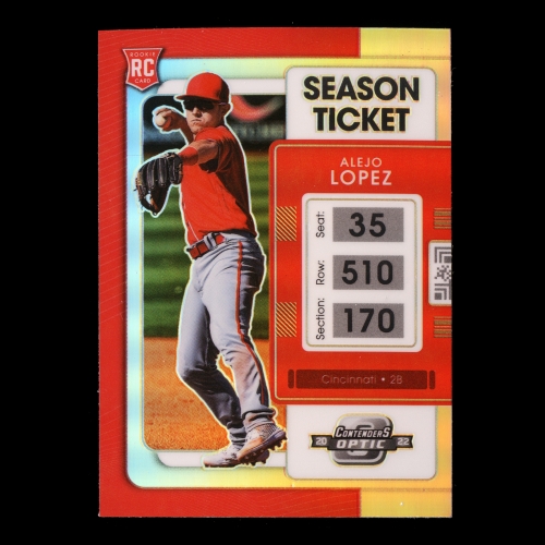 Alejo Lopez RC 2022 Contenders Optic Holo Rookie Reds