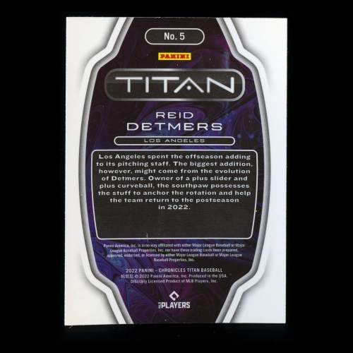 Reid Detmers RC 2022 Titan Rookie Angels