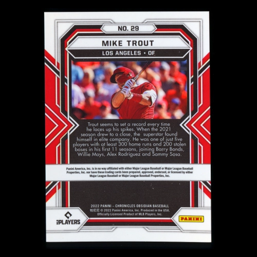 Mike Trout 2022 Obsidian Angels