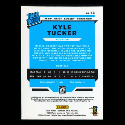 Kyle Tucker RR RC 2019 Donruss Optic Rookie Astros