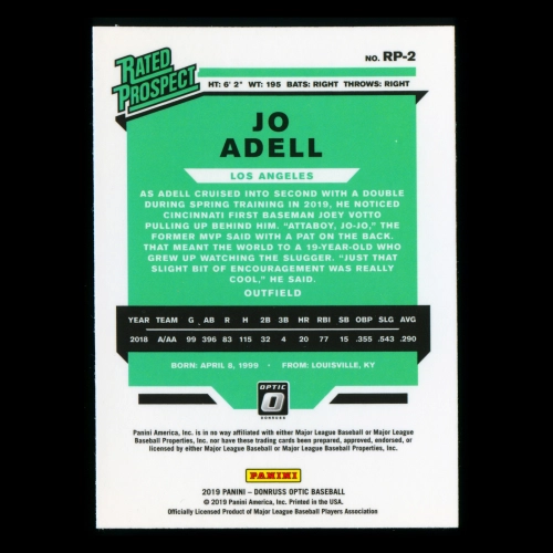 Jo Adell 2019 Donruss Optic Rated Prospects Angels
