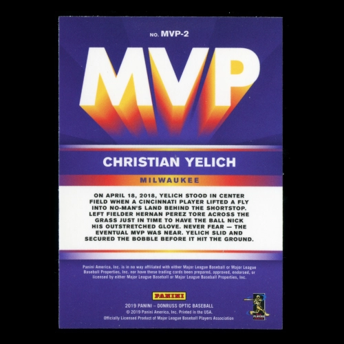 Christian Yelich 2019 Donruss Optic MVP Brewers