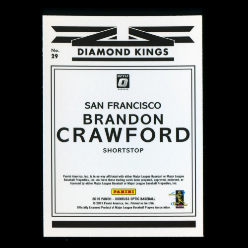 Brandon Crawford 2019 Donruss Optic Diamond Kings Giants