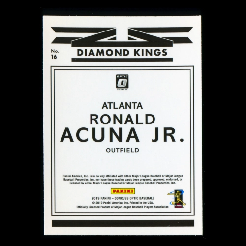 Ronald Acuna Jr.  2019 Donruss Optic Diamond Kings Braves