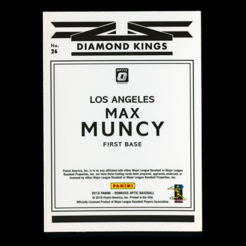 Max Muncy 2019 Donruss Optic Diamond Kings Dodgers