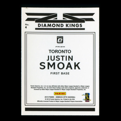 Justin Smoak 2019 Donruss Optic Diamond Kings Holo Blue Jays