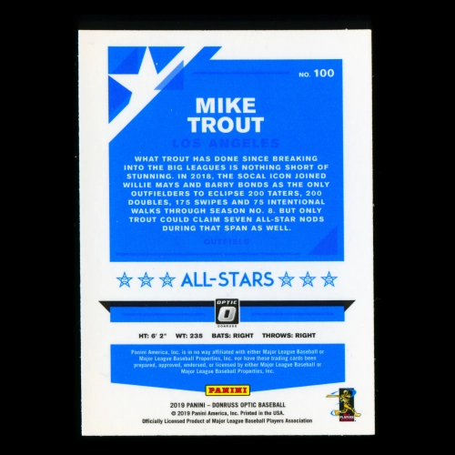 Mike Trout 2019 Donruss Optic All-Stars Angles