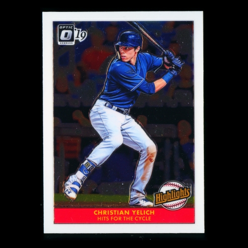 Christian Yelich 2019 Donruss Optic Highlights Brewers